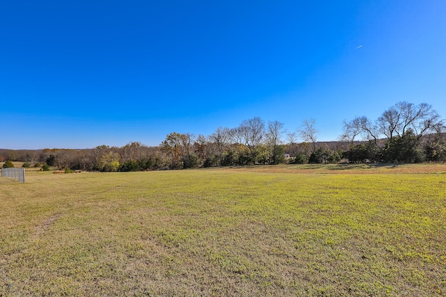 view of yard with a rural view