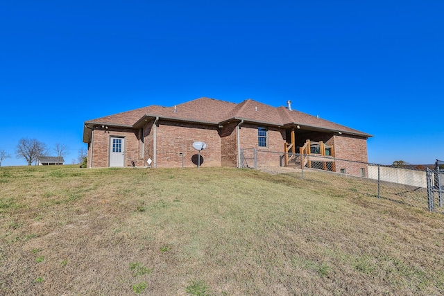 1558 E 432nd Rd, Bolivar, MO 65613 - rear view of house featuring brick siding and a shingled roof
