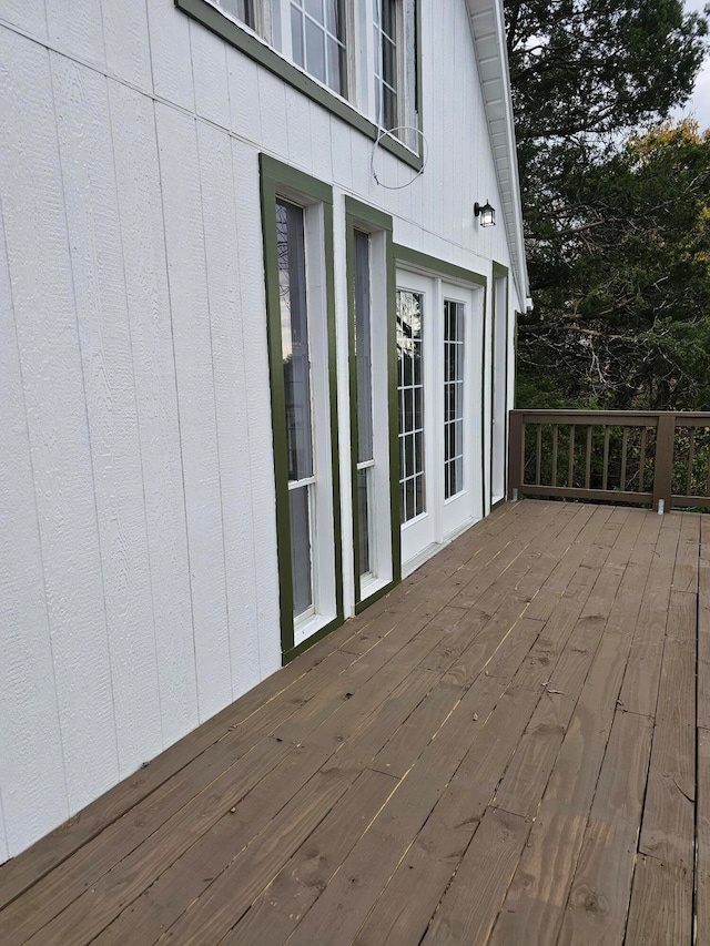 deck with french doors