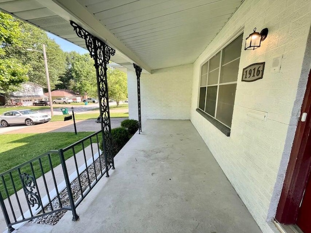 view of patio with covered porch