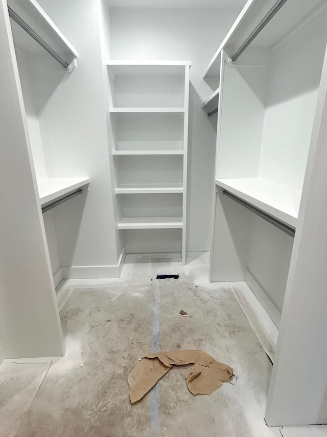 view of walk in closet