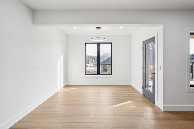 foyer entrance featuring light hardwood / wood-style floors