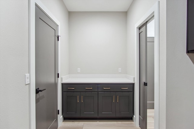 bathroom with wood finished floors