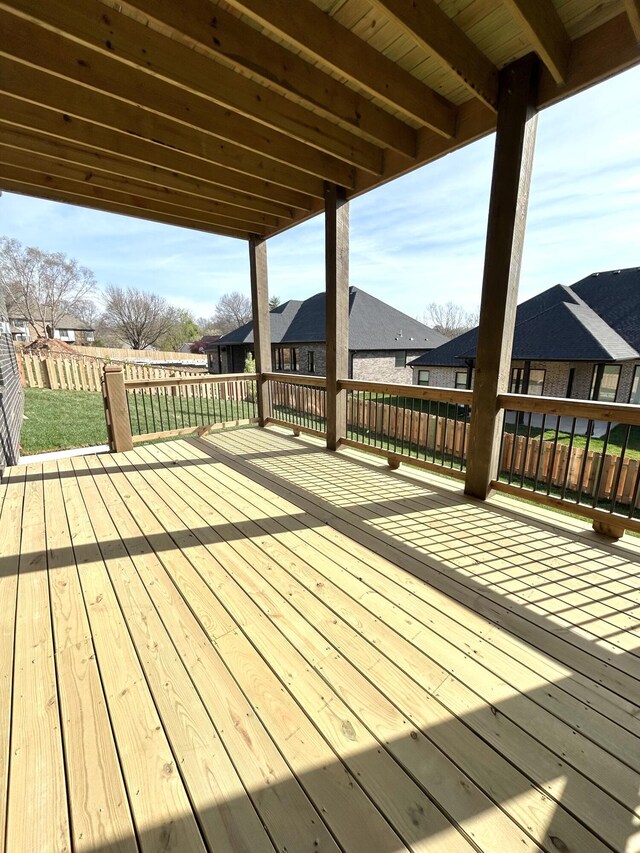 deck featuring a residential view