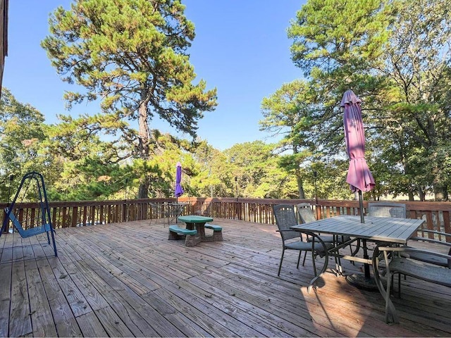 view of wooden terrace