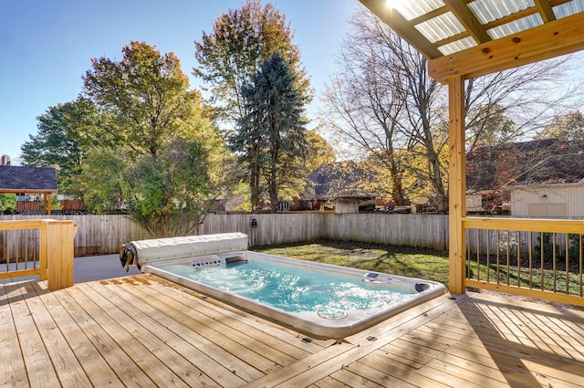 view of wooden deck