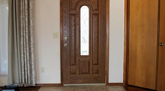 view of tiled foyer