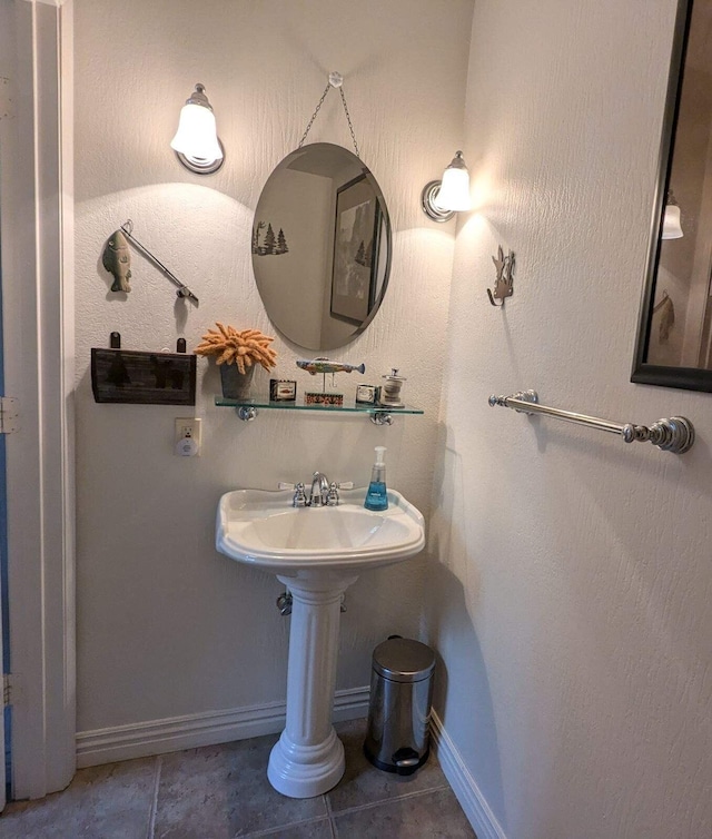 bathroom featuring tile patterned flooring