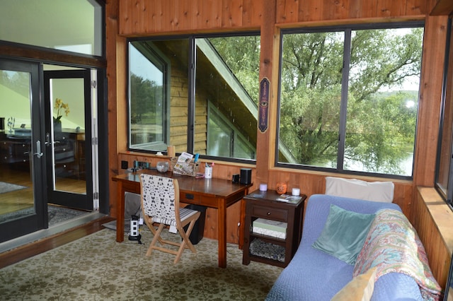 view of sunroom