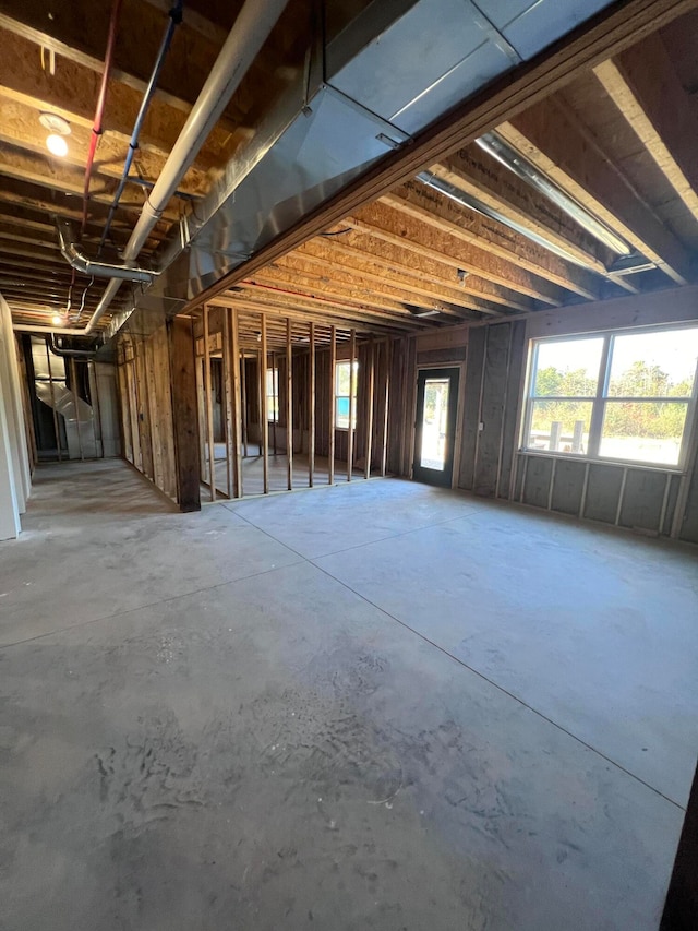 misc room with concrete floors