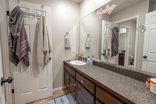 bathroom featuring vanity and tile patterned floors