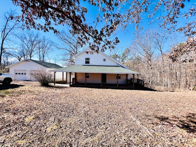 exterior space with covered porch