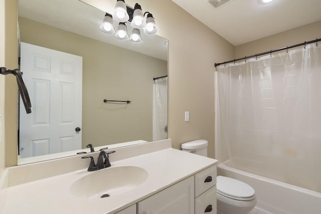 430 S Yellowwood Dr, Springfield, MO 65809 - bathroom featuring toilet, vanity, and shower / tub combo