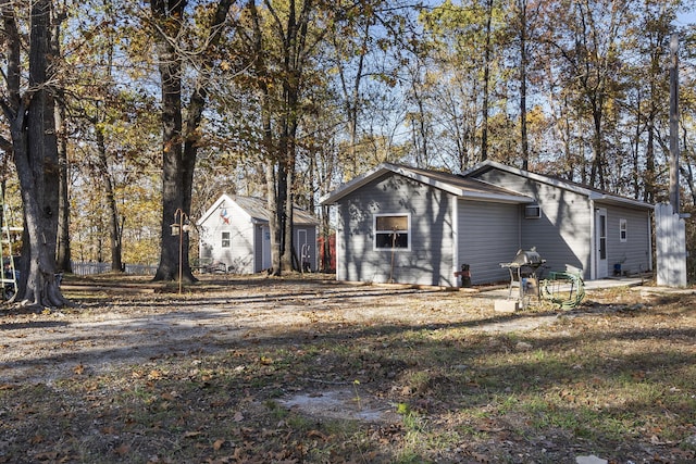 view of single story home