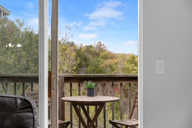 view of balcony