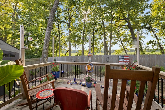 view of wooden deck