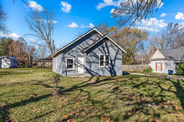 exterior space with a lawn