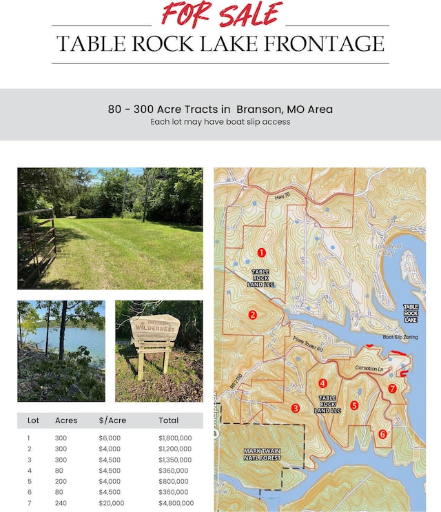 LOT2 W Piney Tower Rd, Cape Fair MO, 65624 land for sale