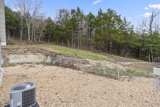 1259 Meadowview Rd, Galena, MO 65656 - view of yard with cooling unit and a forest view