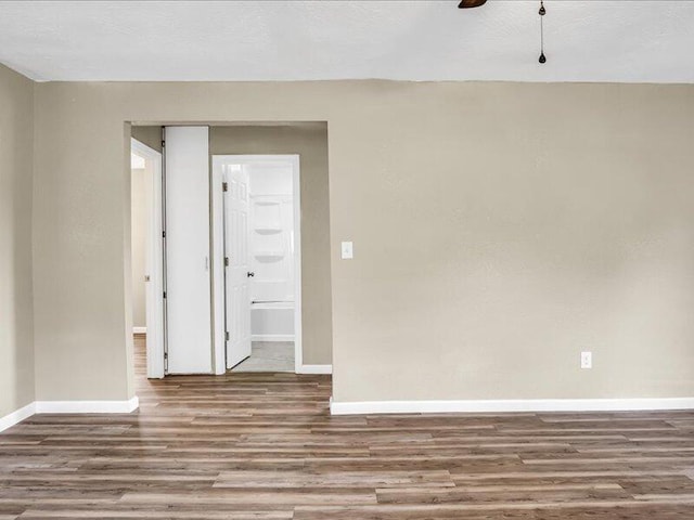 unfurnished room featuring light wood-type flooring