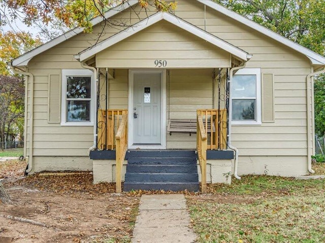 bungalow-style house featuring a porch