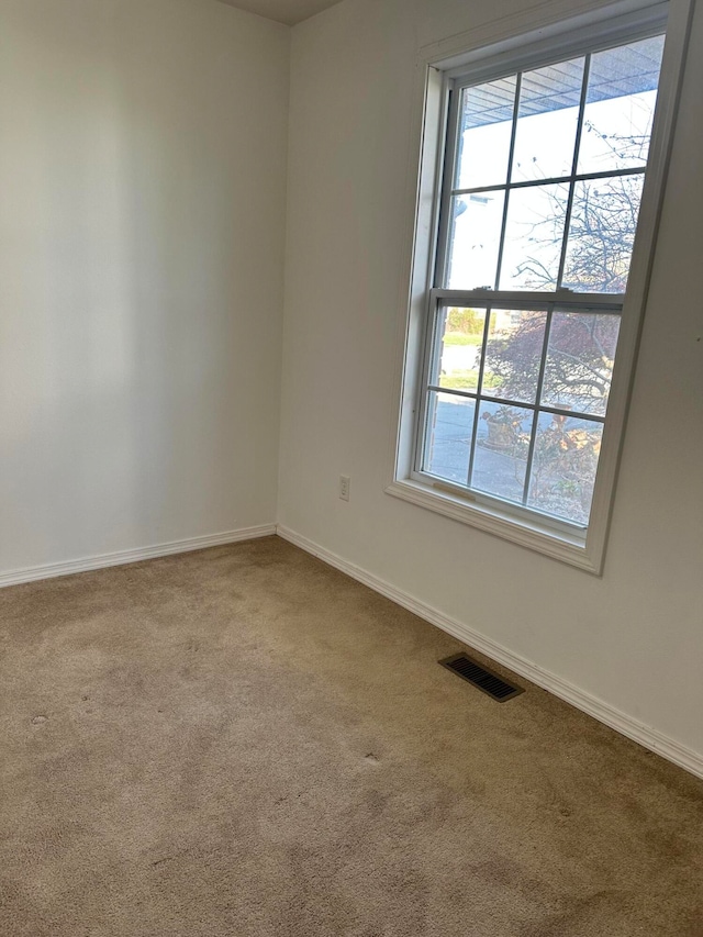 unfurnished room featuring carpet floors