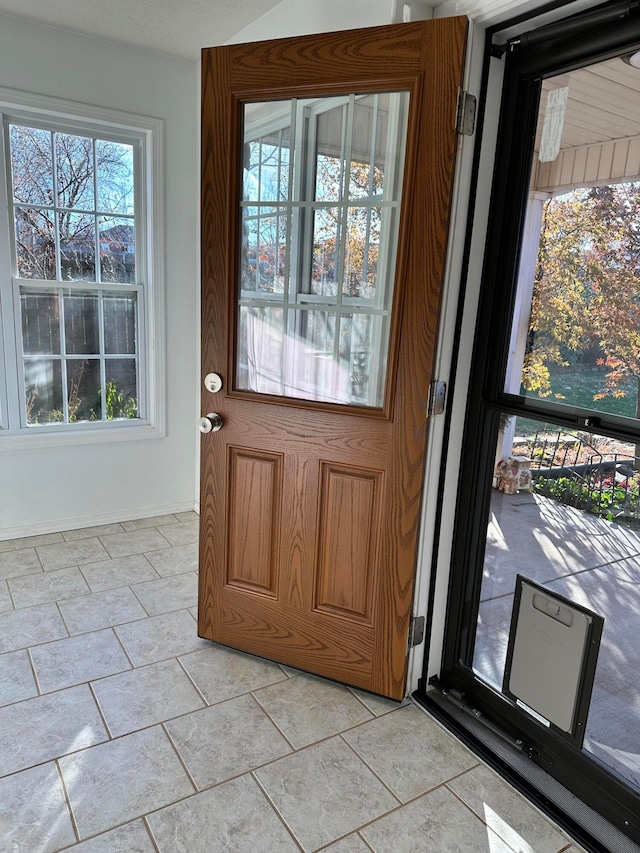 view of doorway to outside