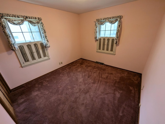 carpeted spare room featuring a healthy amount of sunlight