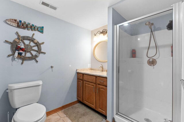 117 Kingdom St, Cape Fair, MO 65624 - full bath featuring toilet, a shower stall, tile patterned floors, and baseboards