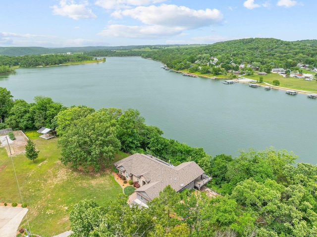 117 Kingdom St, Cape Fair, MO 65624 - view from above of property with a nearby body of water and a forest