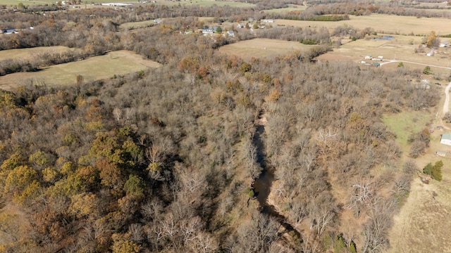 aerial view with a rural view