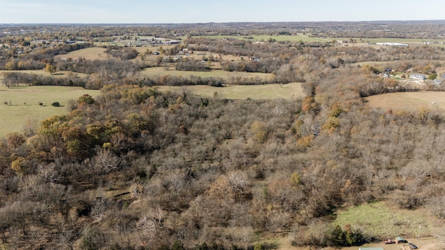 bird's eye view with a rural view