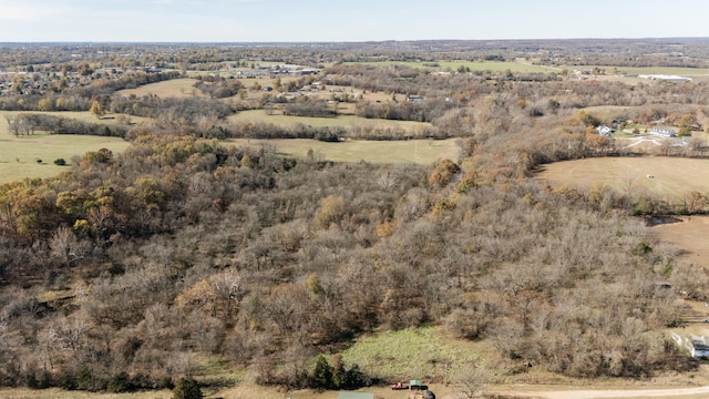 drone / aerial view with a rural view