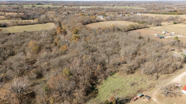 aerial view featuring a rural view