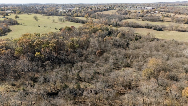 bird's eye view featuring a rural view