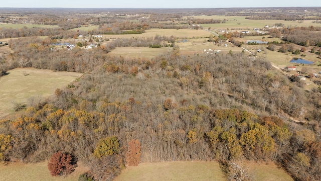 bird's eye view featuring a rural view