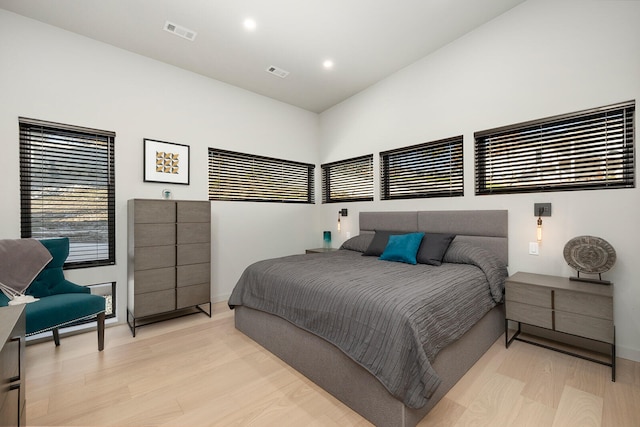 bedroom featuring light wood-type flooring