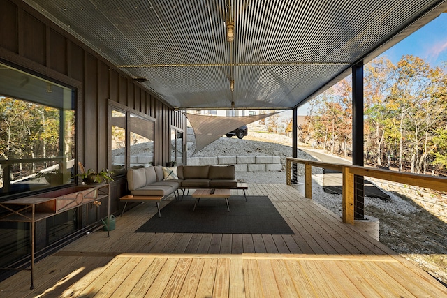 deck featuring an outdoor hangout area