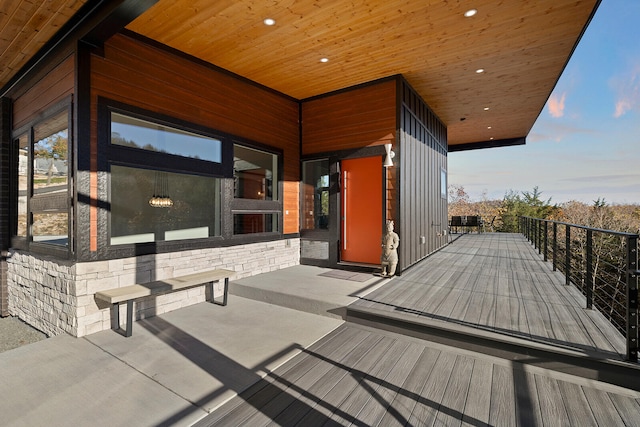 view of wooden terrace