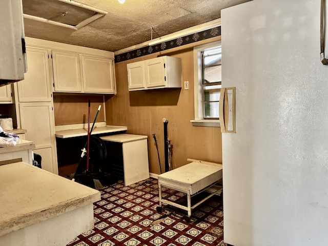 kitchen with white refrigerator