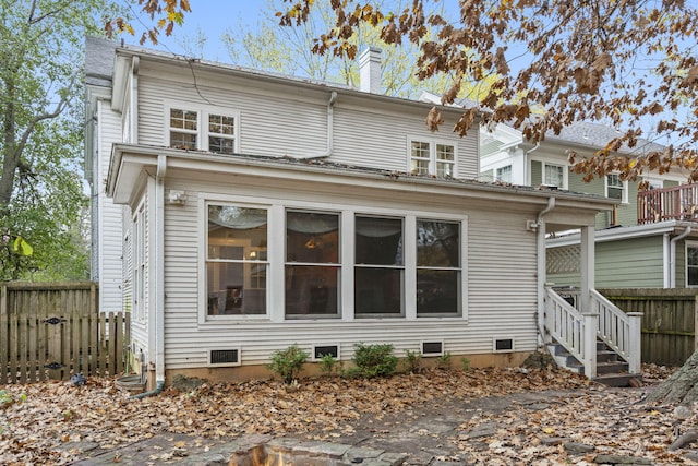 view of rear view of property