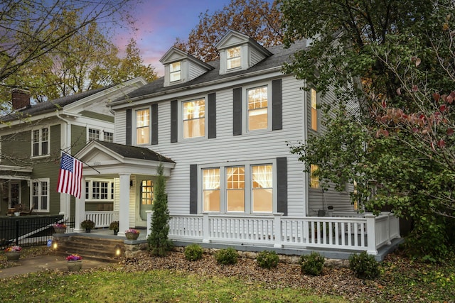 view of front of home with a porch