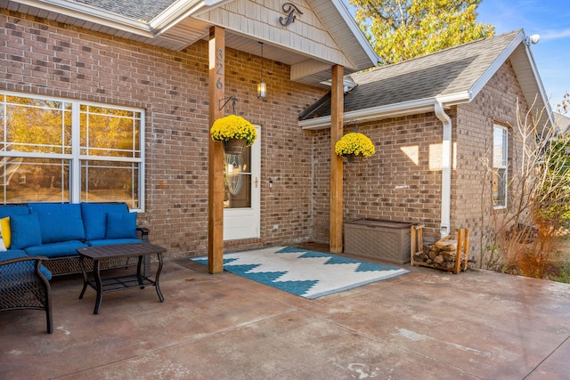 view of patio with outdoor lounge area