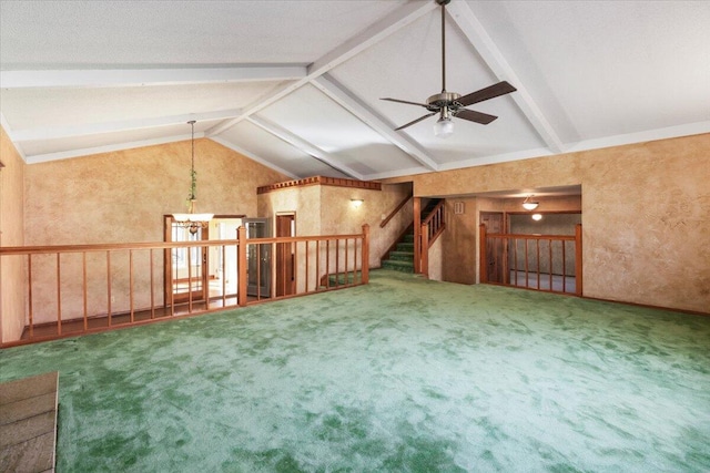 2112 Cambridge Dr, West Plains, MO 65775 - empty room with carpet floors, a chandelier, and ceiling fan