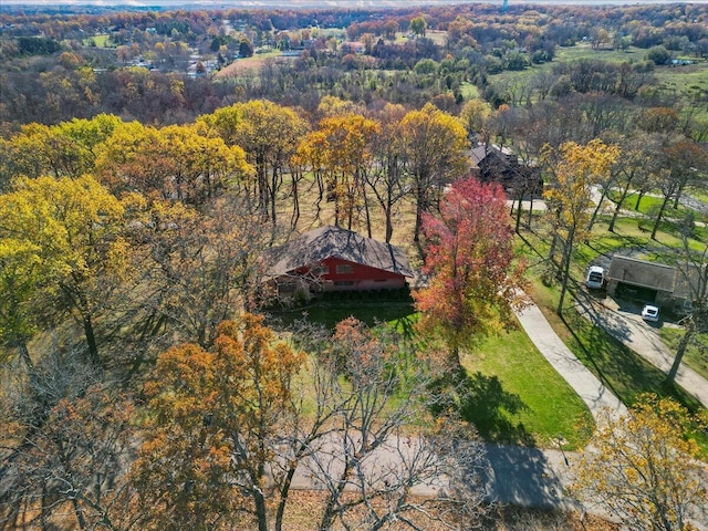 2112 Cambridge Dr, West Plains, MO 65775 - view from above of property with a heavily wooded area