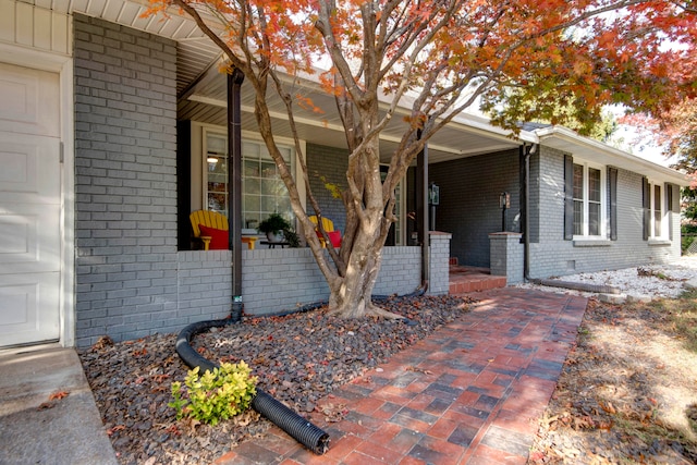 exterior space with a porch