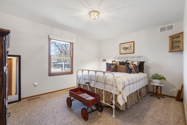 bedroom with carpet