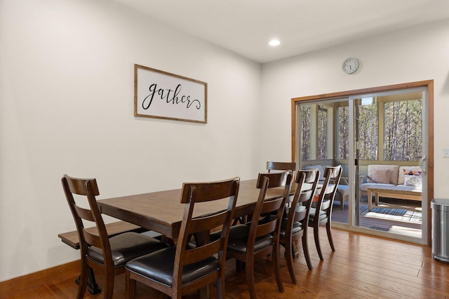 290 Deep Frst Unit 58, Hollister, MO 65672 - dining area featuring wood finished floors and recessed lighting