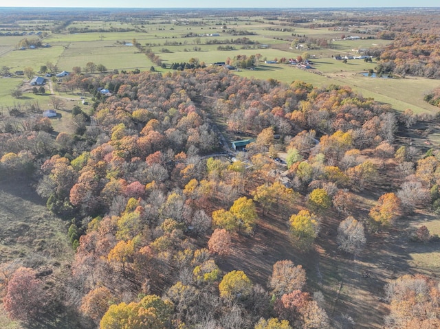 drone / aerial view featuring a rural view