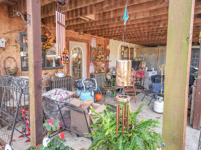 view of patio with washer / dryer